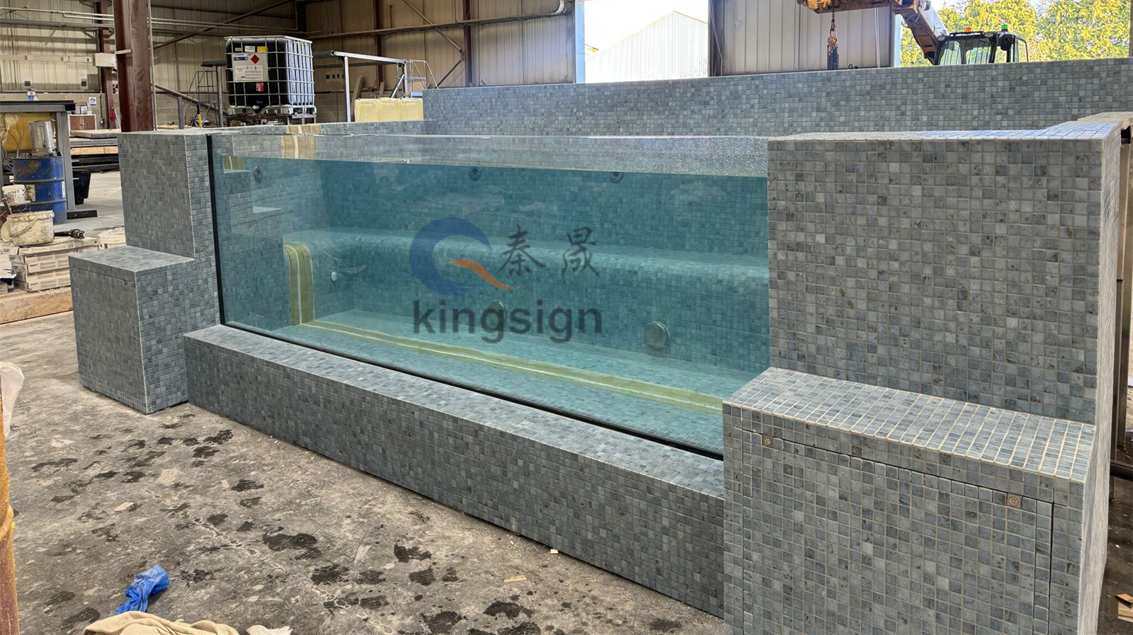 Foglio acrilico di Kingsign 80mm spesso per la finestra della piscina per il display